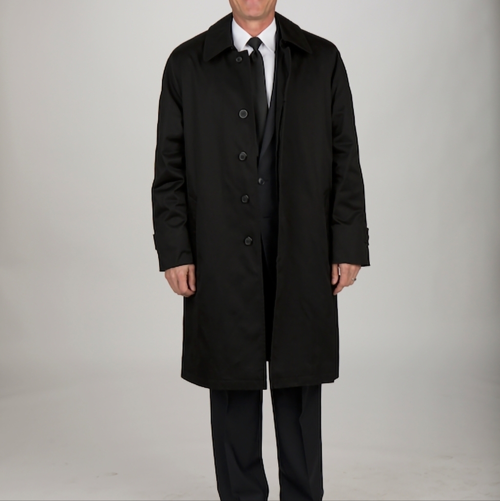 Haggar Men's Black Overcoat